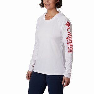 Columbia PFG Tidal Tee™ Hoodie Dam Vita/LjusRöda (ERPOV8467)